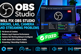 fix obs studio errors, lag, camera and streaming problems
