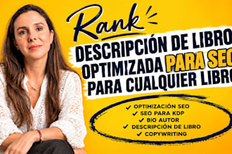escribe una descripción de libro optimizada para SEO para cualquier libro