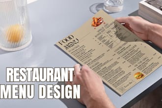 design editable canva restaurant menu, cafe menu, or food menu