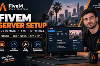 setup, customize and optimize your fivem gta v rp server qbcore esx qbox