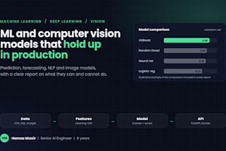 build machine learning, deep learning and computer vision models
