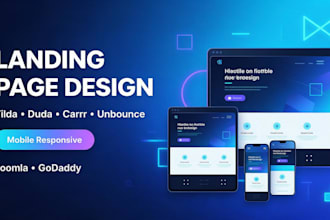create joomla tilda duda godaddy  carrd unbounce landing page