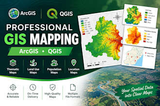 create professional gis maps in arcgis or qgis
