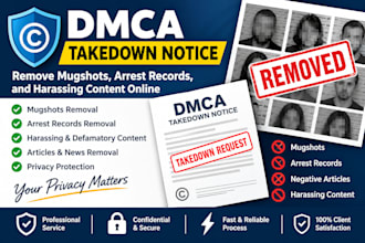 send dmca takedown notice to remove article mugshots arrested under dmca