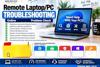 remote support for window software updates virus removal