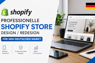 design or redesign professional german shopify store or dropshipping store