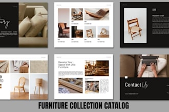 design furniture collection catalog interactive lookbook product spec sheet