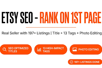do etsy SEO for titles and tags to rank shop on 1st page