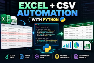 automate excel and CSV tasks with python
