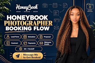 setup honeybook photographer booking workflow