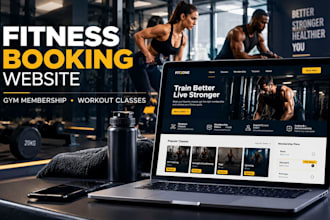 design fitness booking website, gym membership website and workout class website