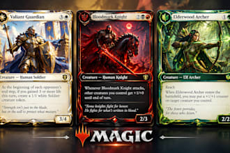 do magic the gathering card, pokemon tcg illustration rpg character design