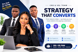 do cro research, vsl strategy, scriptwriting and sales video