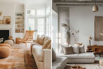 design boho, bali, and scandinavian interiors for home and office