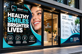 design shopfront window graphics, storefront signs, vinyl decals, window sticker