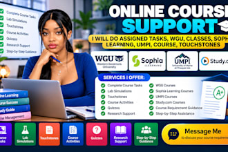 do assigned tasks, wgu, classes, sophia learning, umpi, course, touchstones
