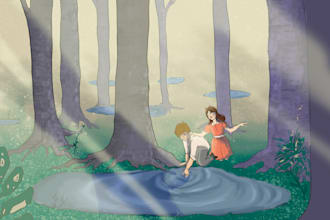 illustrate kids book characters and covers