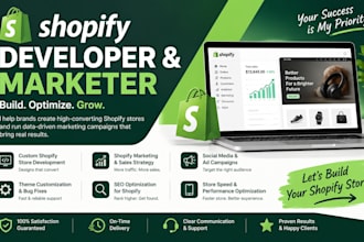 design, redesign, or develop a professional shopify store that converts
