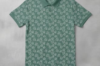 create seamless print pattern golf polo t shirt design