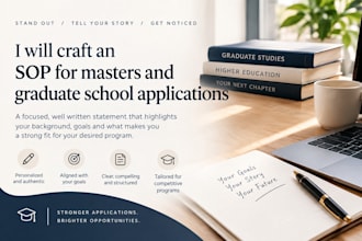 craft an ai assisted sop for masters and graduate school applications