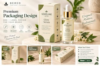 design minimal, modern and luxury packaging or label
