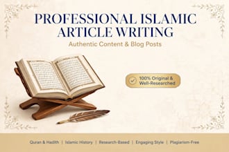 write authentic islamic articles blogs and urdu islamic content