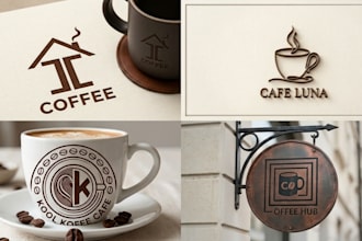 design custom coffee shop and cafe logo