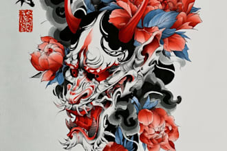 make japanese or oriental japanese tattoo design
