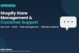 be your shopify customer support and store manager