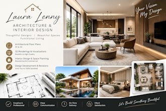 design stunning 3d interior, exterior and realistic architectural renders