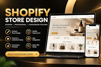 do shopify store design and redesign