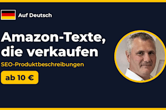 write german amazon and shopify product descriptions