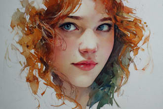 paint stunning watercolor portrait