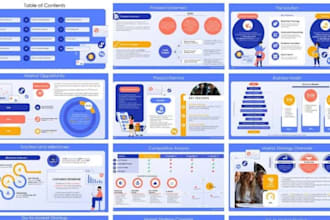 design funding investment proposal presentation, investor financial summary
