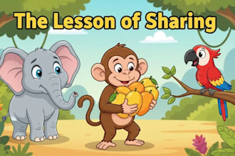 illustrate 3d stories for kids