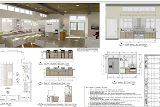render custom kitchen design using sketchup and chef architect