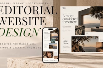 design a editorial creative website in figma