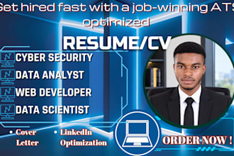 create a tech resume for software, IT, and cybersecurity jobs