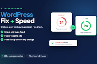 fix wordpress errors, speed up and optimize your website
