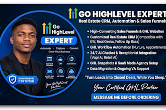 build gohighlevel ghl automation, real estate crm and sales funnel