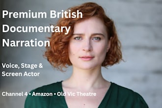 narrate your documentry with a professional british voice
