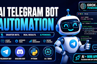 jarvis ai telegram store bot grok discord bot python chatbot telegram mini app