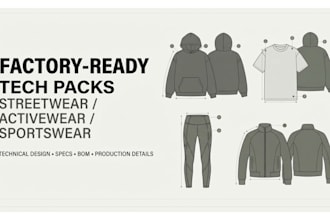 create factory ready streetwear activewear sportswear tech packs
