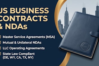 draft custom legal contracts agreements and ndas for US businesses