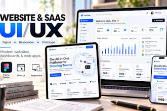 design a modern website and saas UI UX in figma