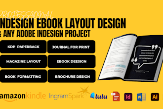 do magazine layout, indesign project, ebook layout design, booklet, brochure