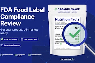 review your food label for fda compliance and US market entry