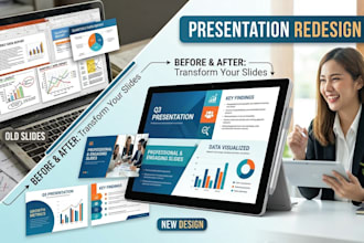 redesign your powerpoint or canva presentation professionally