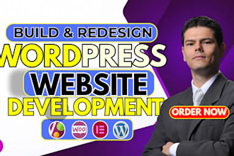 build a responsive wordpress ecommerce, website development with elementor pro