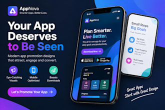 design a modern app promotion banner